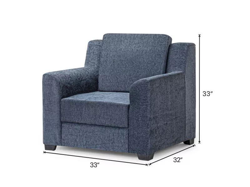 Erica Upholstered Single Seater Sofa in Livid Color